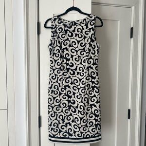 Black and white London Times dress